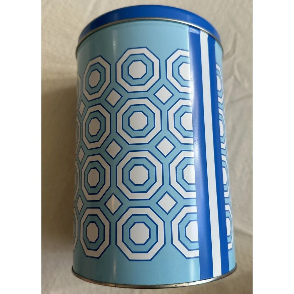 RARE Jonathan Adler Keurig Canister Tin Abstract Limited Edition 2020 Mod Blue